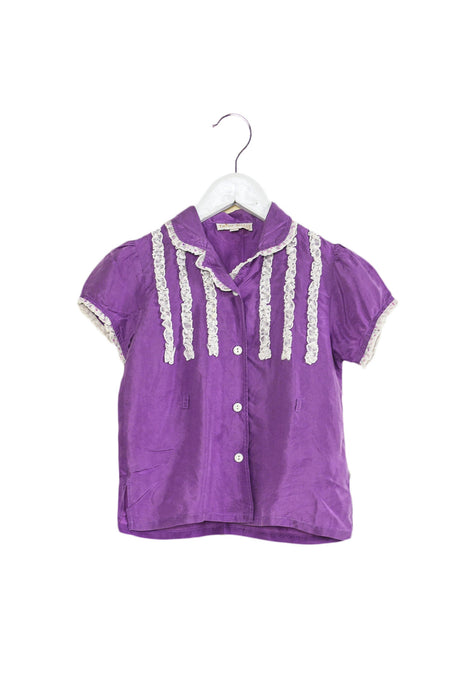 A Purple Short Sleeve Tops from Trish Scully in size 6T for girl. (Front View)