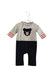 A Grey Long Sleeve Jumpsuits from Miki House in size 6-12M for boy. (Front View)