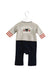 A Grey Long Sleeve Jumpsuits from Miki House in size 6-12M for boy. (Back View)