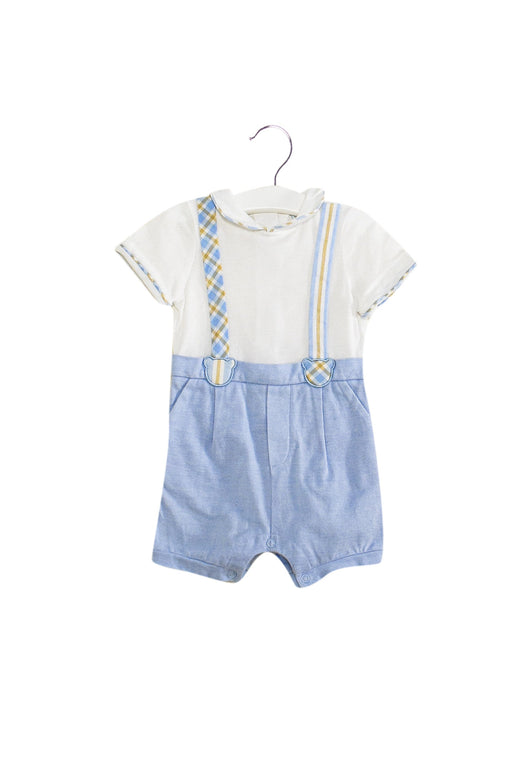 A White Short Sleeve Rompers from Nicholas & Bears in size 3-6M for boy. (Front View)