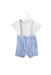 A White Short Sleeve Rompers from Nicholas & Bears in size 3-6M for boy. (Front View)