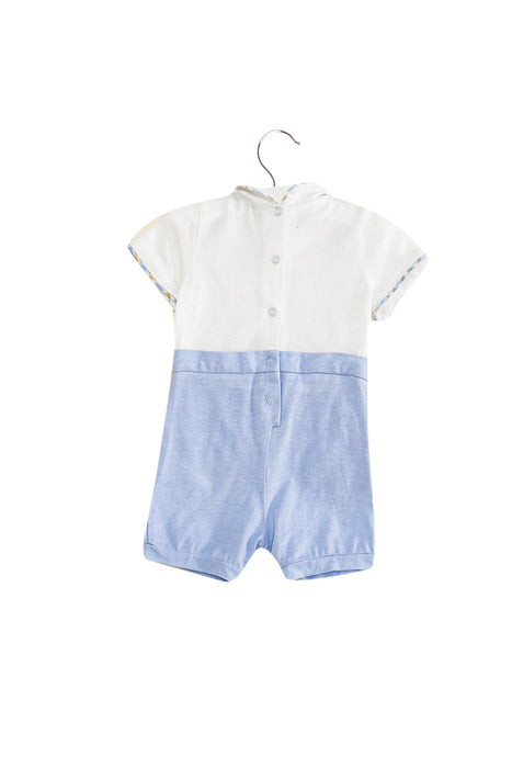 A White Short Sleeve Rompers from Nicholas & Bears in size 3-6M for boy. (Back View)