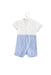 A White Short Sleeve Rompers from Nicholas & Bears in size 3-6M for boy. (Back View)