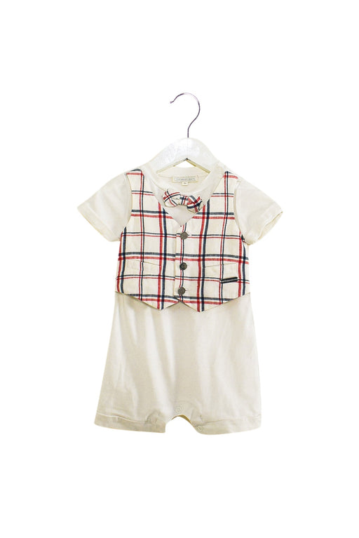 A White Short Sleeve Rompers from Nicholas & Bears in size 3-6M for boy. (Front View)
