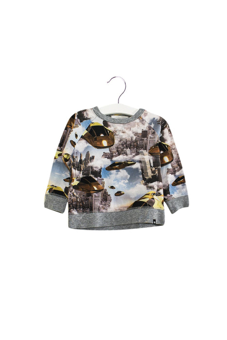 A Grey Long Sleeve Tops from Molo in size 6-12M for boy. (Front View)