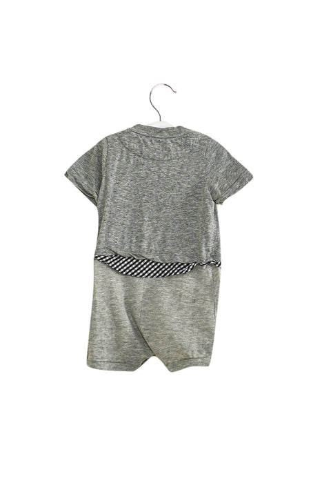 A Grey Short Sleeve Rompers from Nicholas & Bears in size 3-6M for boy. (Front View)