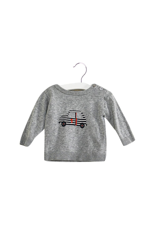 A Grey Knit Sweaters from Jacadi in size 3-6M for boy. (Front View)