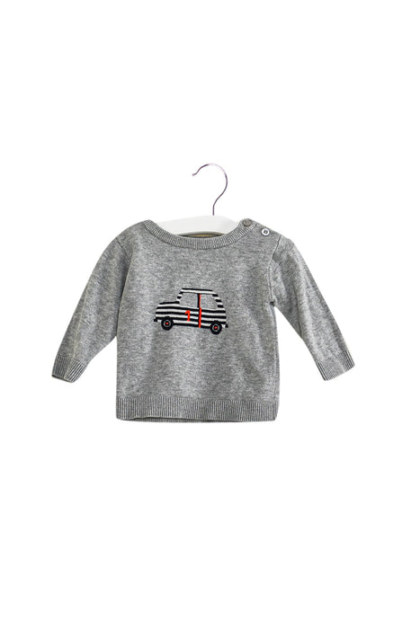A Grey Knit Sweaters from Jacadi in size 3-6M for boy. (Front View)
