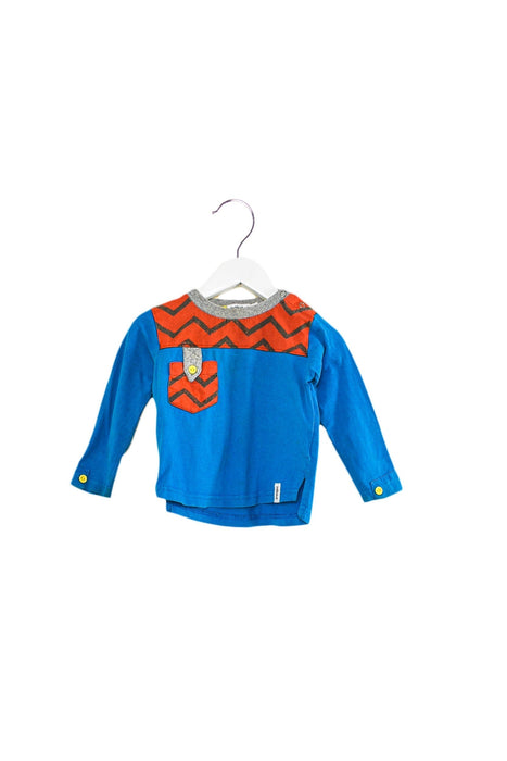 A Blue Long Sleeve Tops from Indikidual in size 6-12M for boy. (Front View)