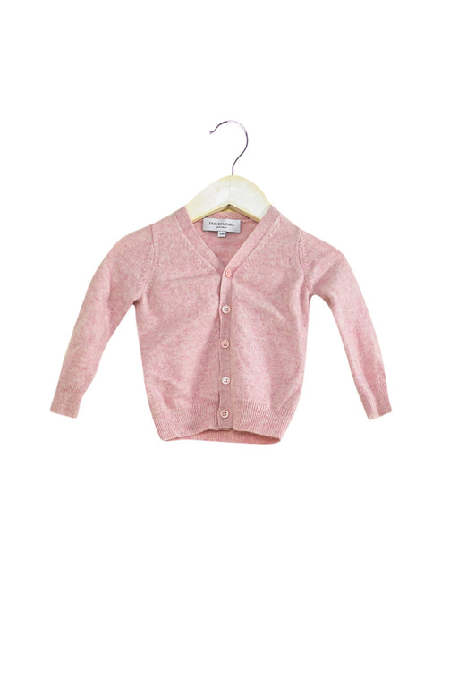 A Pink Cardigans from Eric Bompard in size 6-12M for girl. (Front View)