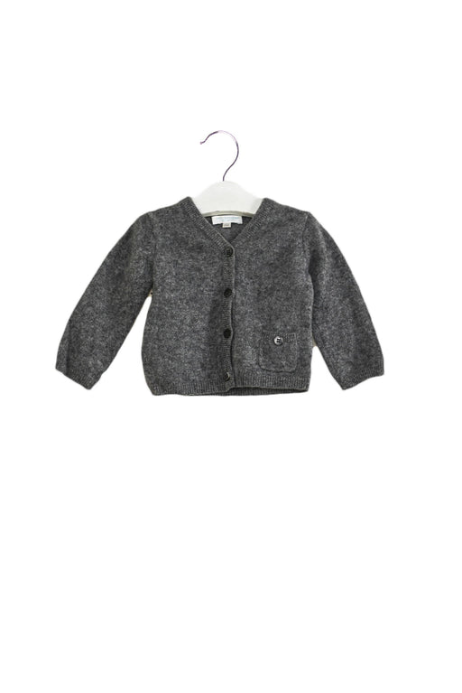 A Grey Cardigans from Eric Bompard in size 3-6M for neutral. (Front View)