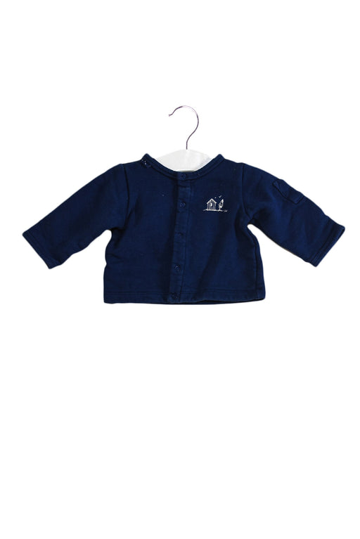 A Navy Cardigans from Jacadi in size 3-6M for boy. (Front View)