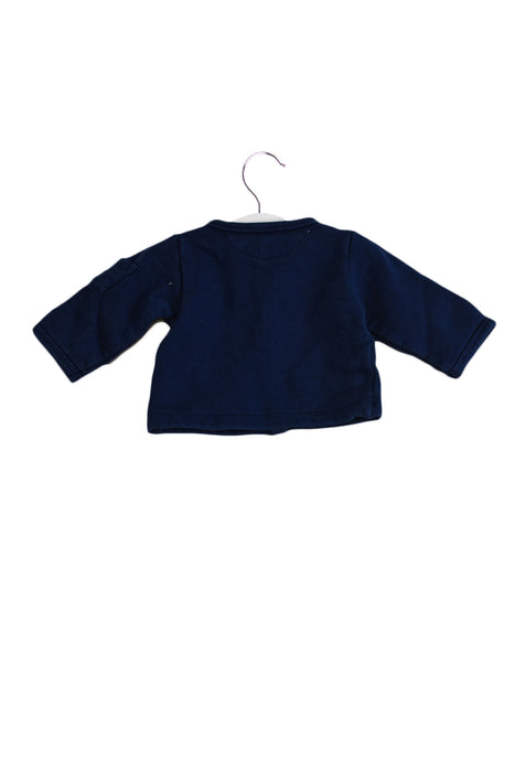 A Navy Cardigans from Jacadi in size 3-6M for boy. (Back View)