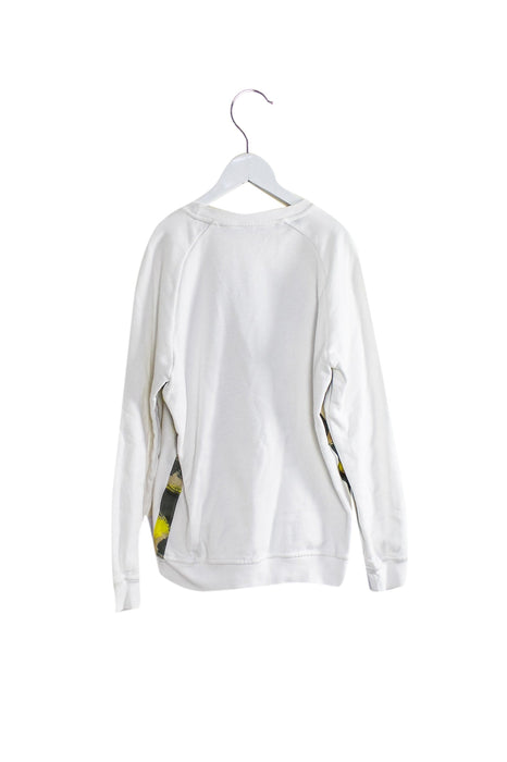 A White Crewneck Sweatshirts from MSGM in size 10Y for boy. (Back View)