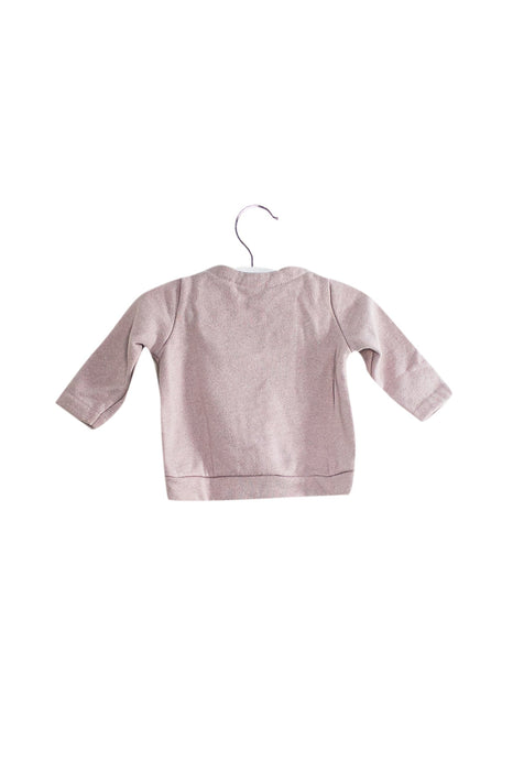 A Pink Cardigans from Petit Bateau in size 0-3M for girl. (Back View)
