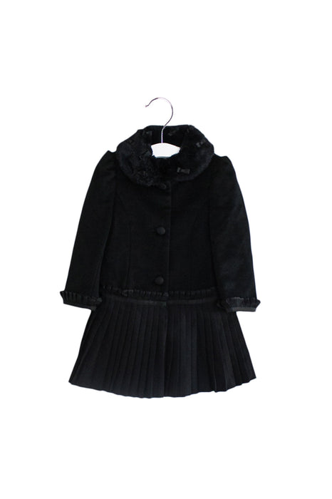 A Black Coats from Nicholas & Bears in size 2T for girl. (Front View)