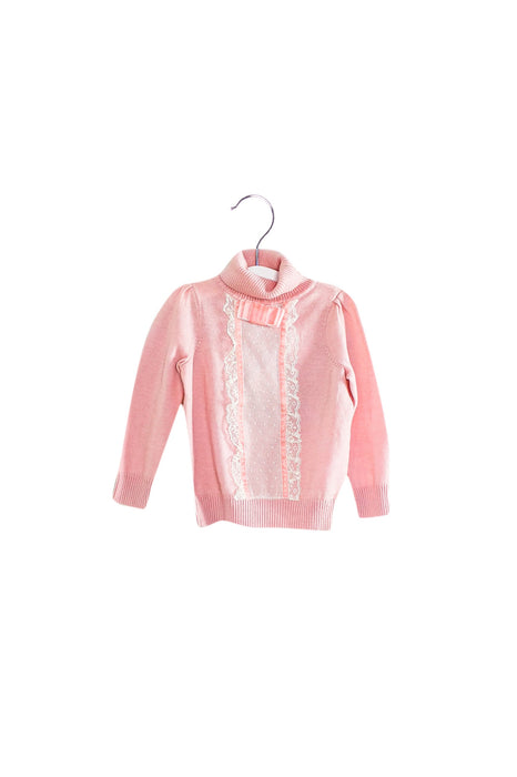 A Pink Knit Sweaters from Nicholas & Bears in size 2T for girl. (Front View)