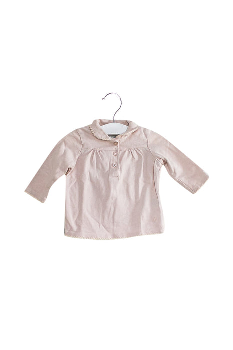 A Pink Long Sleeve Tops from Cyrillus in size 3-6M for girl. (Front View)