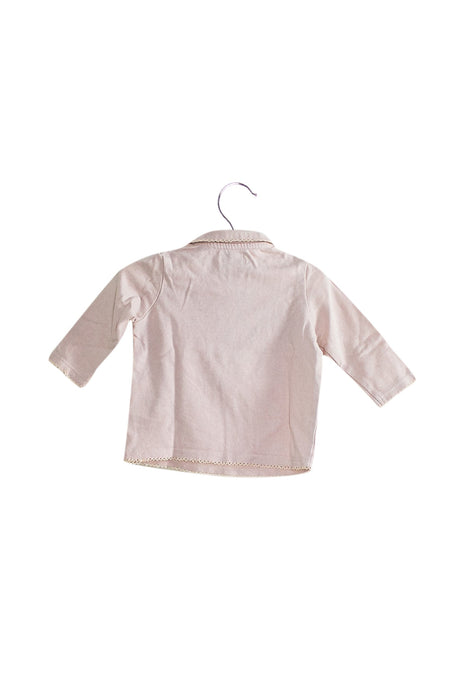 A Pink Long Sleeve Tops from Cyrillus in size 3-6M for girl. (Back View)