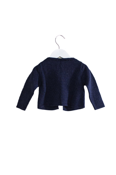 A Navy Cardigans from Bout'Chou in size 3-6M for girl. (Back View)