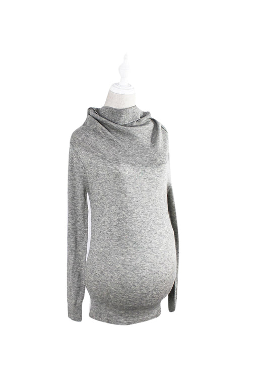 A Grey Long Sleeve Tops from Mayarya in size XS for maternity. (Front View)