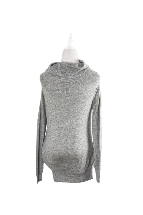 A Grey Long Sleeve Tops from Mayarya in size XS for maternity. (Back View)