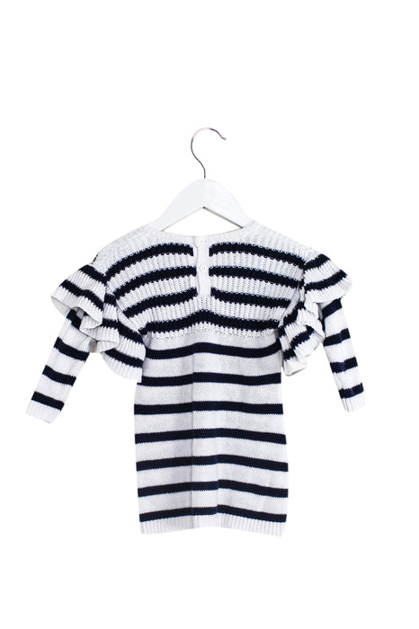 A White Long Sleeve Dresses from Seed in size 3-6M for girl. (Back View)