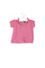 A Pink Short Sleeve Tops from Petit Bateau in size 3-6M for girl. (Front View)