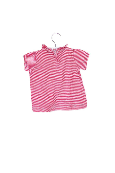 A Pink Short Sleeve Tops from Petit Bateau in size 3-6M for girl. (Back View)