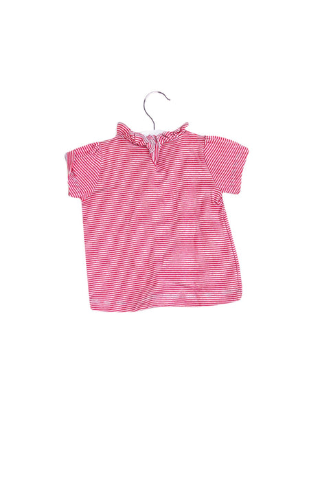 A Pink Short Sleeve Tops from Petit Bateau in size 3-6M for girl. (Back View)