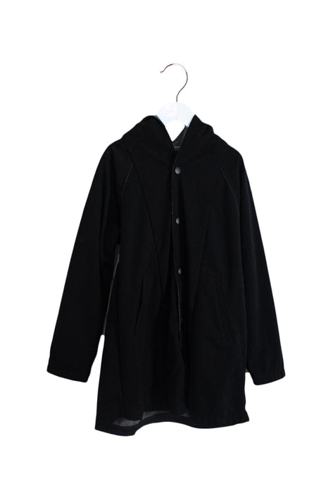 A Black Coats from Comme Ca Ism in size 7Y for girl. (Front View)