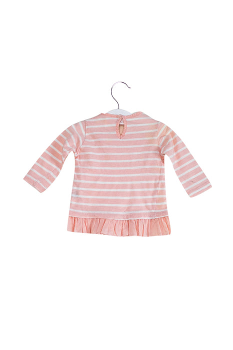 A Pink Long Sleeve Tops from Seed in size 0-3M for girl. (Back View)