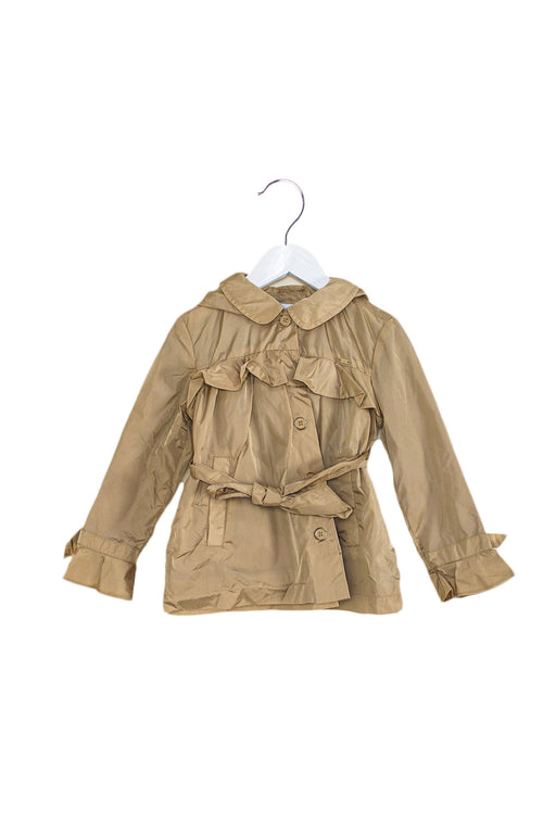 A Beige Lightweight Jackets from Mayoral in size 4T for girl. (Front View)