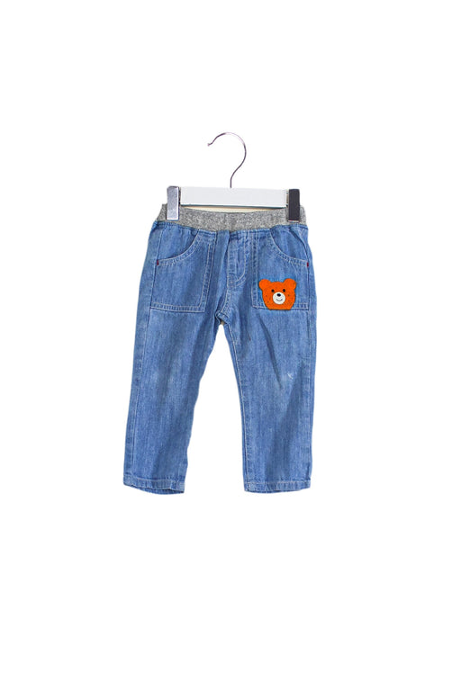 A Blue Jeans from Miki House in size 12-18M for boy. (Front View)