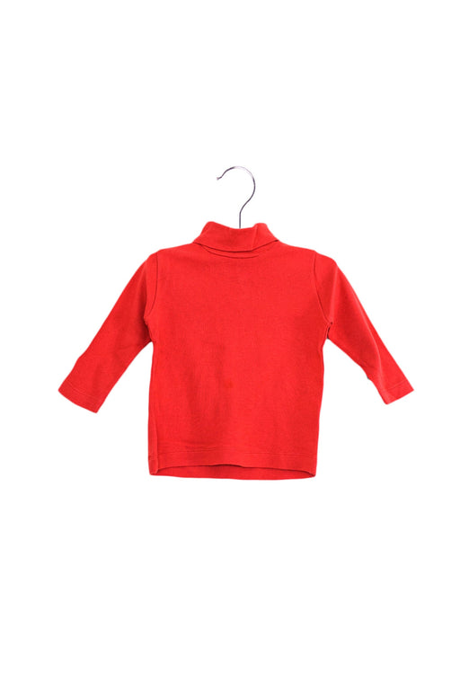 A Pink Long Sleeve Tops from Petit Bateau in size 6-12M for girl. (Front View)