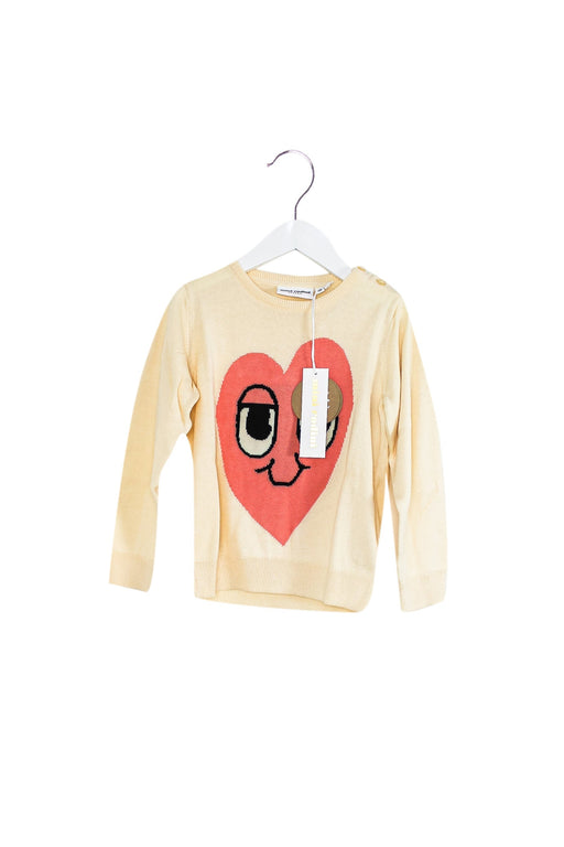 A Ivory Knit Sweaters from Mini Rodini in size 3T for girl. (Front View)