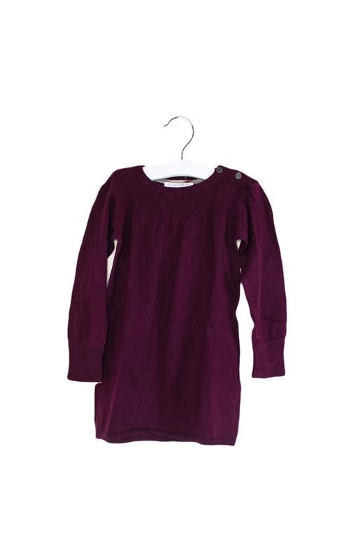 A Purple Sweater Dresses from Burberry in size 12-18M for girl. (Front View)