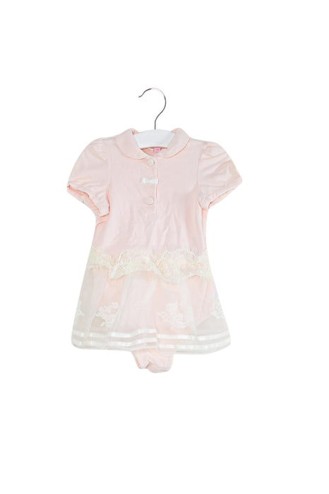 A Pink Short Sleeve Dresses from Nicholas & Bears in size 6-12M for girl. (Front View)