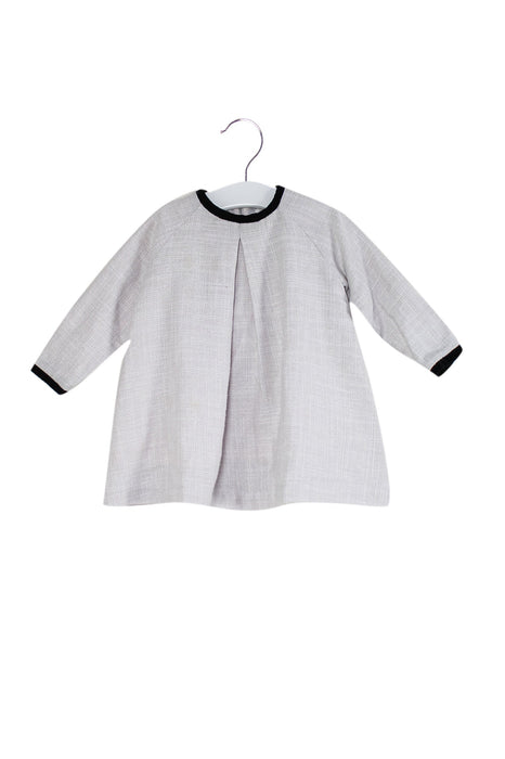 A White Long Sleeve Dresses from Les Enfantines in size 12-18M for girl. (Front View)