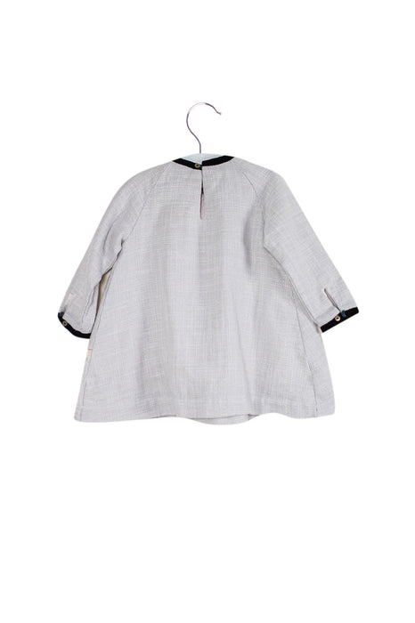 A White Long Sleeve Dresses from Les Enfantines in size 12-18M for girl. (Back View)