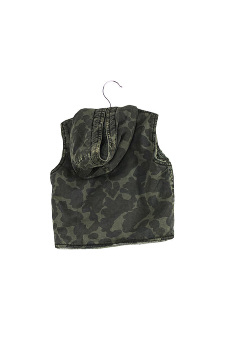 A Green Vests from Seed in size 6-12M for boy. (Back View)