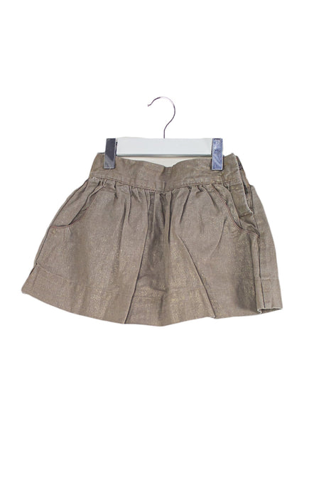 A Gold Short Skirts from Excuse My French in size 4T for girl. (Front View)