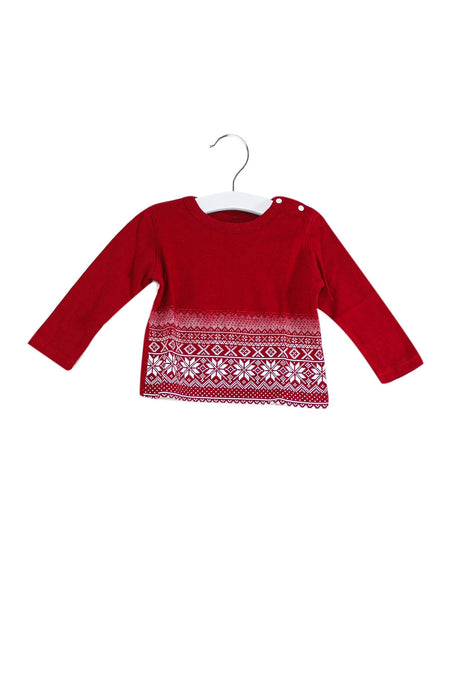 A Red Long Sleeve Tops from Comme Ca Ism in size 12-18M for neutral. (Front View)