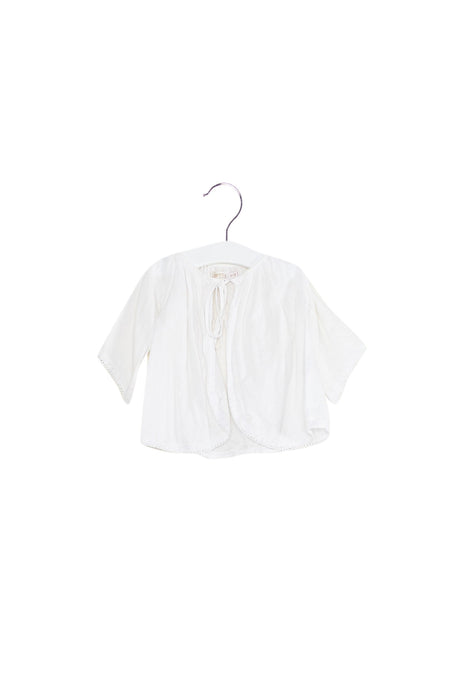 A White Long Sleeve Tops from Peggy in size 6-12M for girl. (Front View)