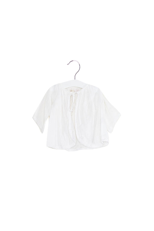 A White Long Sleeve Tops from Peggy in size 6-12M for girl. (Front View)