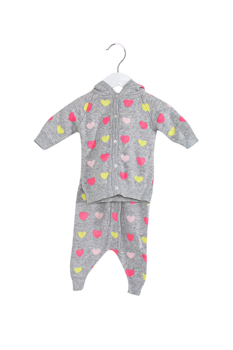 A Grey Pants Sets from Seed in size 0-3M for girl. (Front View)