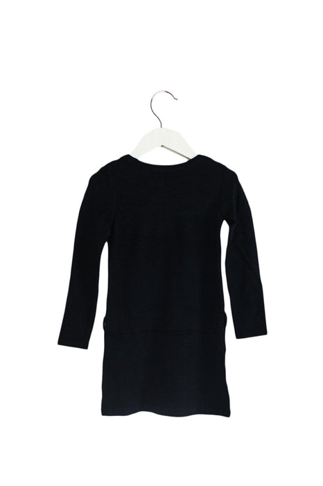 A Black Long Sleeve Dresses from Junior Gaultier in size 4T for girl. (Back View)