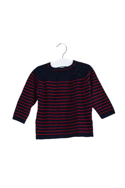 A Navy Knit Sweaters from Cyrillus in size 6-12M for boy. (Front View)