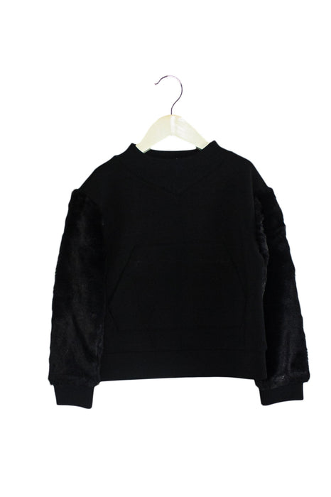 A Black Crewneck Sweatshirts from Armani in size 6T for girl. (Front View)