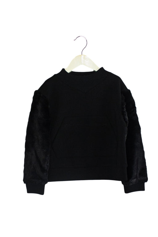 A Black Crewneck Sweatshirts from Armani in size 6T for girl. (Front View)